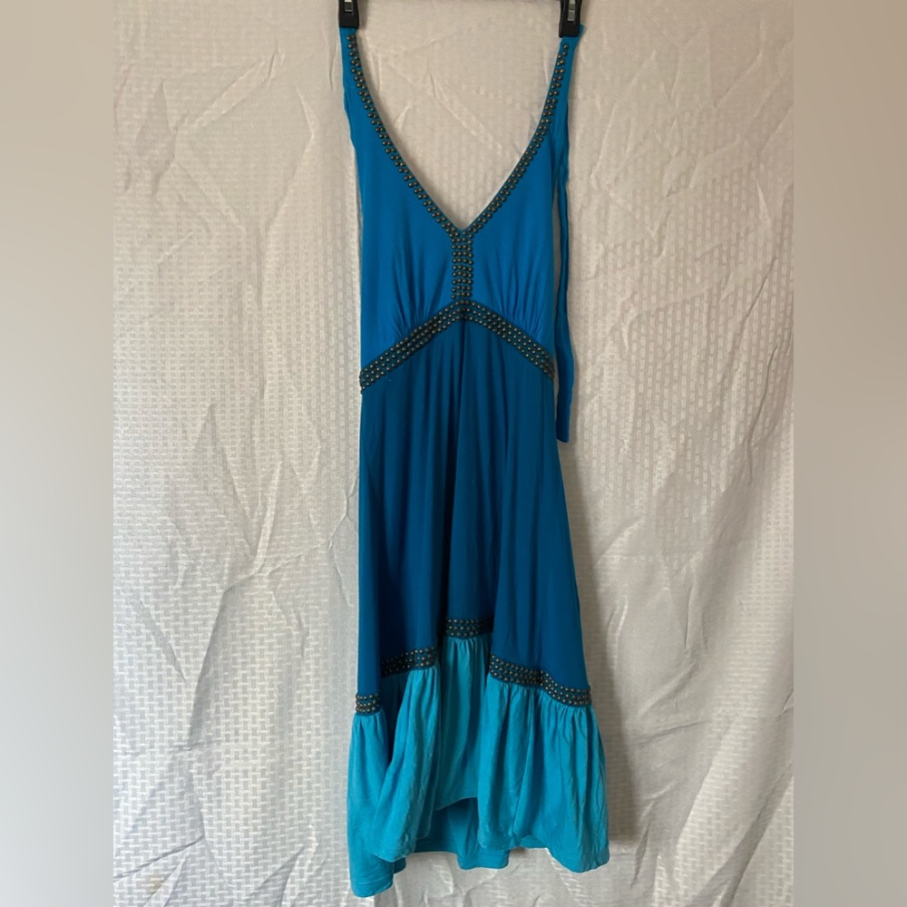 INC halter dress with stud detail